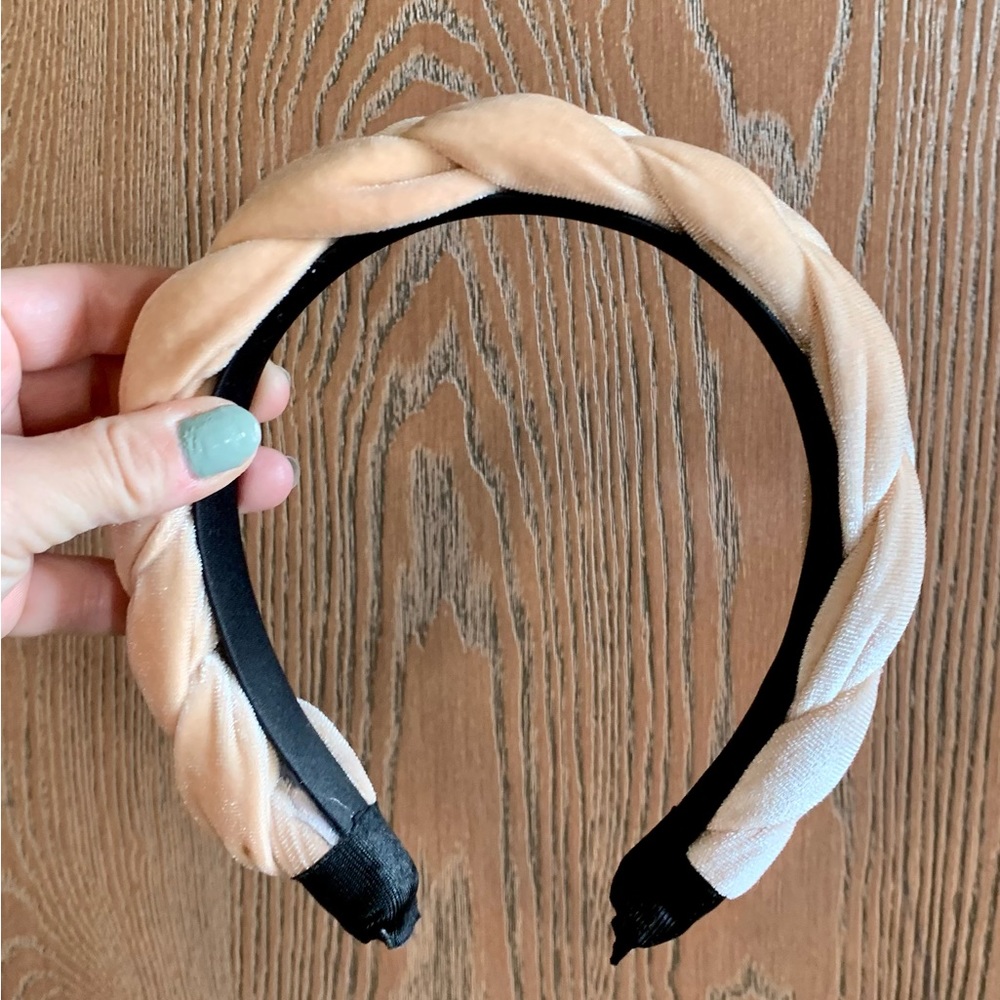 Cream braided headband